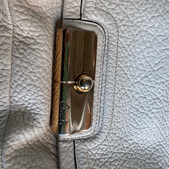 Coach | Vintage Kristen leather shoulder bag hobo bag cream gold hardware large - Picture 10 of 12